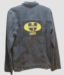 Wu-Tang Clan Forever Logo Hip Hop Black Rap Vintage 90s Music Denim Jacket XL - Picture 1 of 3