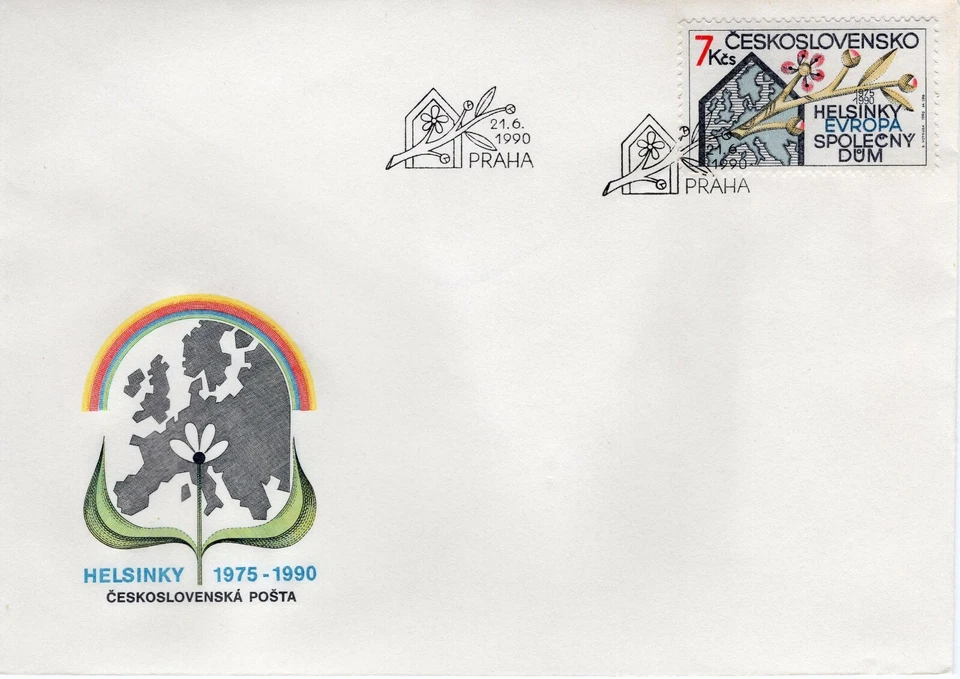 Checoslovaquia - 1990 15 Aniversario de la Seguridad Europea FDC7739 Foto 1 de 1