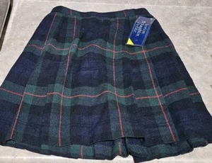NWT! NORTON McNAUGHTON-Blackwatch Plaid, Womens Pleated Casual Skirt-(6.P) - Picture 1 of 5