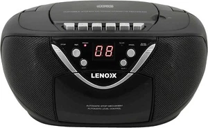 Lenoxx Portable CD and Cassette Player AM/FM Radio AUX Input, NEW - Picture 1 of 14