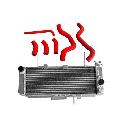 Алюминиевый радиатор для Suzuki SV650 красный шланг SV650S SV650A 2003-2009 - Изображение 1 из 4