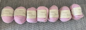 Lana Grossa LINEA PURA TAGLIA Yarn Color#1-Pink 50g/98yds 100% Cotton Lot of 7 - Picture 1 of 8