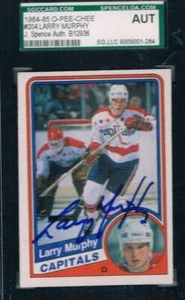 1984-85 O-Pee-Chee #204 Larry Murphy Capitals JSA Auto - Bild 1 von 1