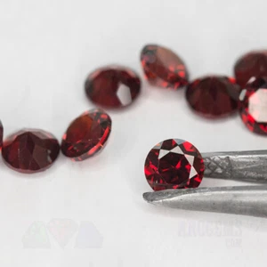 Natural Garnet Gemstone VS 2mm 3mm 4mm 5mm 6mm Loose Round Red Brown Calibrated - Picture 1 of 4