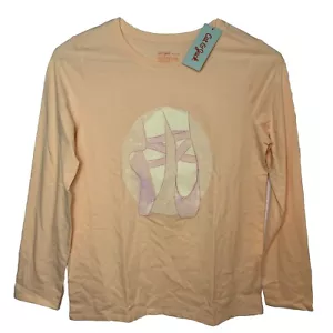 T-shirt grafica pantofola balletto manica lunga pesca bambina taglie forti XXL (16/18) nuova - Foto 1 di 7