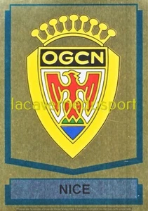 262 ECUSSON BADGE FOIL OGC NICE STICKER PANINI FOOTBALL FRANCE 1987 1988 - Foto 1 di 1