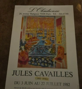 France retrospective of Jules Cavailles Promo Poster 1982 L'Obsidienne - Picture 1 of 4