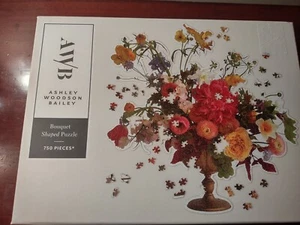 Ashley Woodson Bailey 750 Piece Bouquet Shaped Puzzle --- NIB - Picture 1 of 5