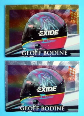 1995 Press Pass VIP RACING Helmets Gold & Silver Geoff Bodine #H1 lot of 2 - Image 1 of 4
