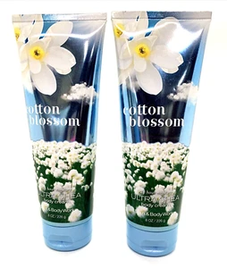 SET OF 2 New Bath & Body Works COTTON BLOSSOM Full Size Body Cream 8 Oz *SEALED* - Picture 1 of 4