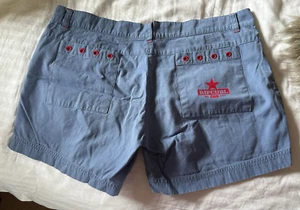 Rip Curl Girl blue cotton shorts waist 17" inseam 5" fits UK 12 - Picture 1 of 10