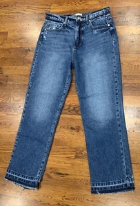 Sneak Peek Vintage Damengröße 9/W29 mittelhoher Bund schmal gerades Bein blau Jeans - Bild 1 von 4