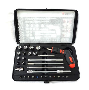 Pistolen-Ratschen-Magazin-Schraubendreher-Set, 37 teilig m LED, 095564037 WÜRTH - Bild 1 von 2