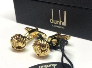 Dunhill double knot gold cufflinks Men's Accessories United Kingdom Unused - Picture 1 of 7