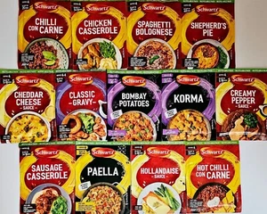 2 Schwartz Seasonings Recipe Mix 4 Servings Per Pack Cooking Sauces Herbs Spices - Picture 1 of 67