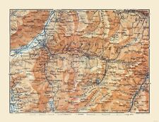 Schanfigg Switzerland - Baedeker 1921 - 23.00 x 30.01