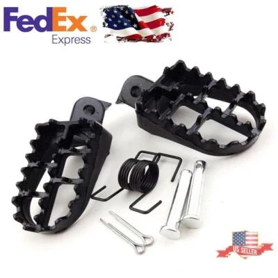 Motorcycle Wide Footrest Foot Pegs 8mm Bolt Fit Motorcycle Pit bike Dirt Bikes - Image 1 of 4