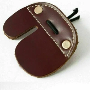 Soft Real Cow Leather Finger Guard Archery Protect Glove for Recurve Bow Hunting - Picture 1 of 6