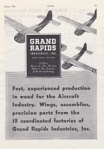 1944 Grand Rapids Glider Aircraft Ad 5/2/2025q - Picture 1 of 1