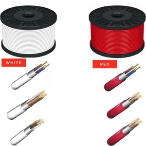 FP200 Cable 2 Core-4 Core Fireproof Cable 1mm-2.5mm Fire Alarm Cable Red / White - Picture 1 of 1