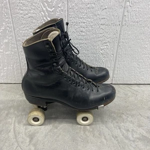 Vintage Riedell Roller Skates 192 B Black mens Size 10 - Picture 1 of 10