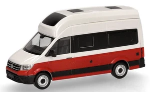 HERPA, VOLKSWAGEN Crafter Grand California 600 beige et rouge, échelle 1/87, ... - Picture 1 of 5