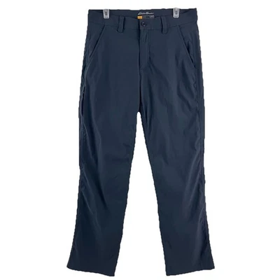 Eddie Bauer Travex Pants Mens 33x32 Gray Nylon Cargo Hiking Stretch Tech Chino - Image 1 of 4