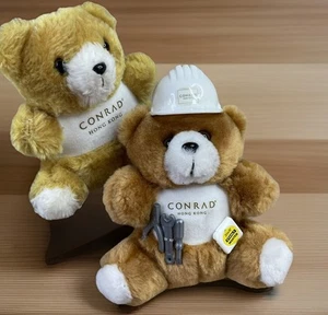 Conrad Bear Hong Kong Hotel Stuffed Animals Teddy  Memorabilia Lot Of 2 - Picture 1 of 10