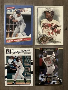 Kirby Puckett 4 Card Lot. Assorted Legacy & Insert Cards. Minnesota Twins - Picture 1 of 1
