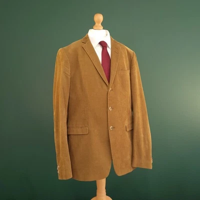 Blazer de pana Tiger Of Sweden para hombre 42R marrón mostaza chaqueta de 3 botones Foto 1 de 4