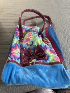 Plush -Stuff Animal Carrier/bag Tye Dye Small Animal Carrier - Picture 1 of 5