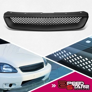 PARA 96-98 CIVIC EJ/EK9 NEGRO ABS PLÁSTICO ESTILO TIPO R PARACHOQUES DELANTERO PROTECTOR PARRILLA - Imagen 1 de 1