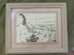 Página de arte de libro original vintage de conejo de pana enmarcado - Imagen 1 de 3