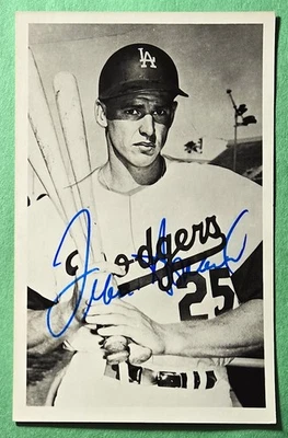 Vintage Frank Howard L.A. Dodgers Autographed Postcard, Bill Zekus Agency Stamp - Image 1 of 3