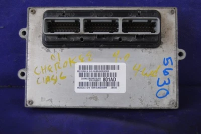 2001 Jeep Cherokee 4X4 4.0L AT ECU ECM Engine Control Computer Module 56041801AD Foto 1 de 4