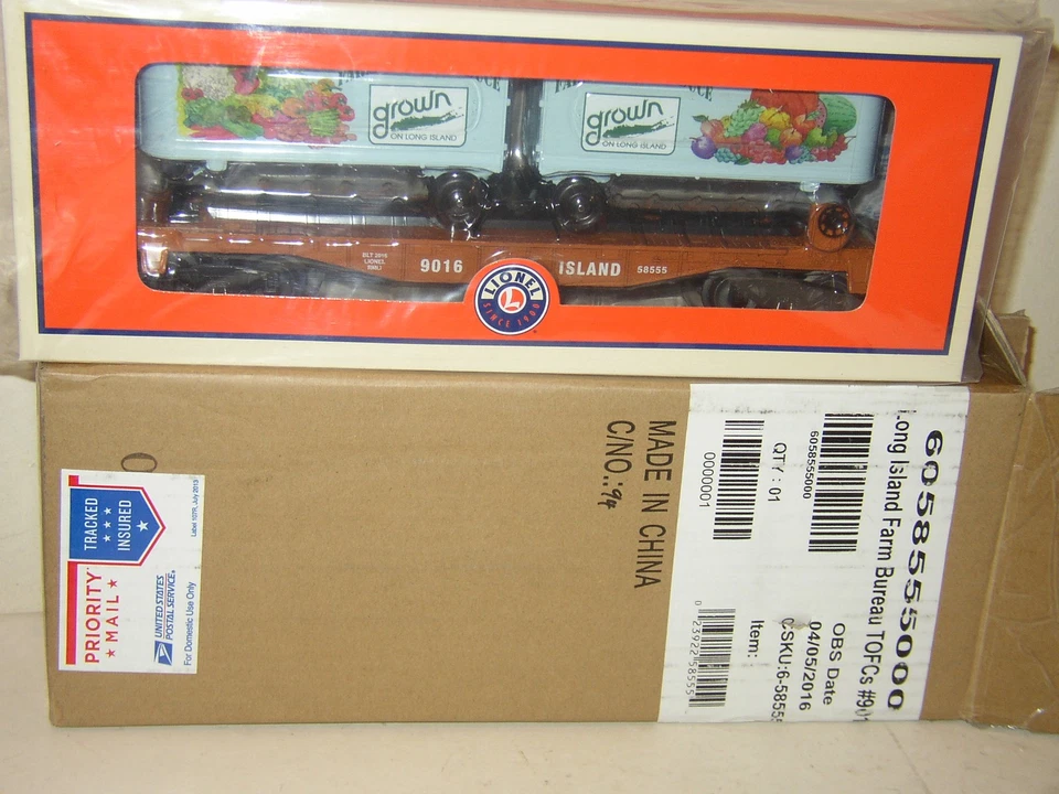 Lionel 6- 58555 Railroad Museum Long Island Farm Bureau TFOC 9016 2 Trailer NEW - Image 1 of 3