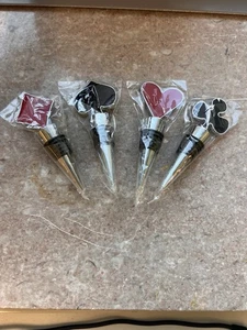 Tapones para botellas de vino con tema de 4 cartas - Imagen 1 de 2