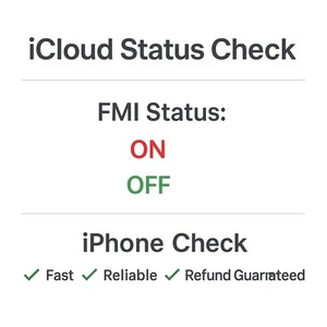 Natychmiastowe sprawdzenie stanu iCloud | ON OFF| Serial lub IMEI | Szybka obsługa iPhone - Zdjęcie 1 z 1