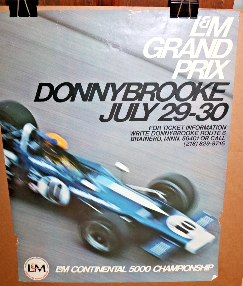 L & M FORMULA 5000 CONTINENTAL CHAMPIONSHIP BRAINERD FULL COLOR POSTER 24 X 28 - Image 1 of 1