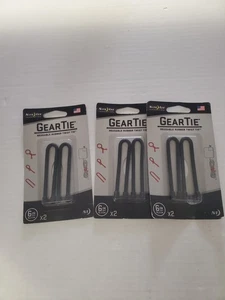 3 Packages Nite Ize Gear Tie Reusable Twist Ties: 6”. 2 in Each Package. NEW - Afbeelding 1 van 9