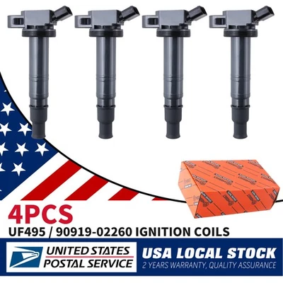 4Pcs Ignition Coils For 2008-2019 Toyota Sequoia 2007-2019 Toyota Tundra V6 4.0L - Изображение 1 из 4