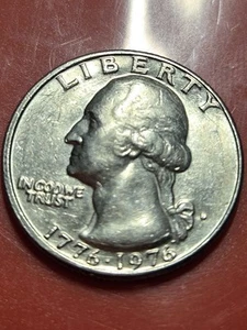 Bicentennial Quarter Off Center Strike, Distorted Mint Mark - Picture 1 of 2
