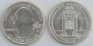 USA Quarter America the Beautiful - Hot Springs D 2010 Uncirculated - Picture 1 of 1