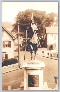 Joan of Arc Statue-Anna Vaughn Hyatt Replica-Vintage RPPC Real Photo Postcard - Picture 1 of 2