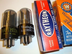 One Pair of 6SL7GT Tubes, Radiotron For Westinghouse, & Raytheon, New Tubes - Picture 1 of 4