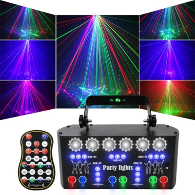 27-eye Laser Projector Stage Light LED RGB DMX Strobe DJ Disco Dance Party Light - Image 1 of 4