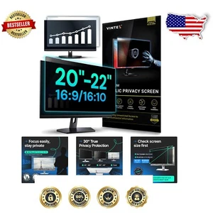 Universal Privacy Screen Filter for 20"-22" Monitors - Easy Peel Installation - Picture 1 of 11