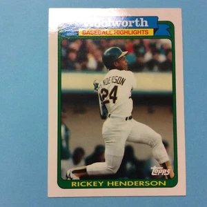 1990 Topps Woolworth Baseball Highlights Rickey Henderson #23 - Imagen 1 de 2