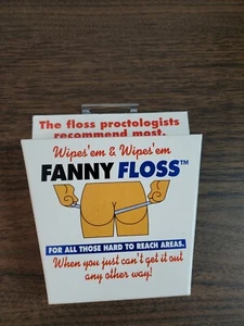 Fanny Floss Gag - "Per tutte quelle aree difficili da raggiungere" regalo butt floss 1997 scherzo - Foto 1 di 5