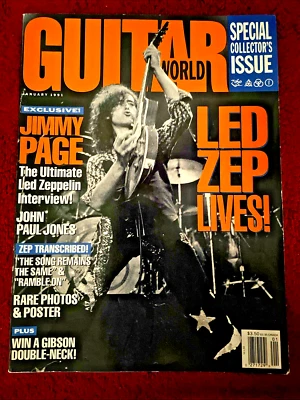 Guitar World Magazine January 1991 Jimmy Page Led Zeppelin Lives Collector Issue Foto 1 de 2